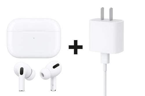Airpods Pro + Charger 20w Fast Travel Adapter